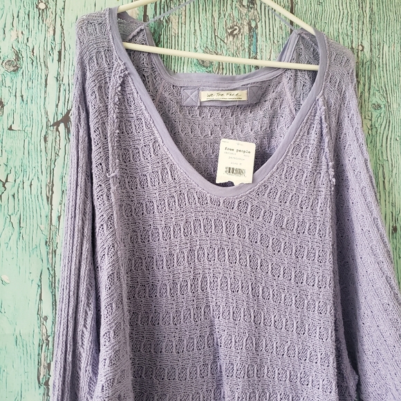 We The Free Thien's Hacci Top in Periwinkle - Picture 3 of 8